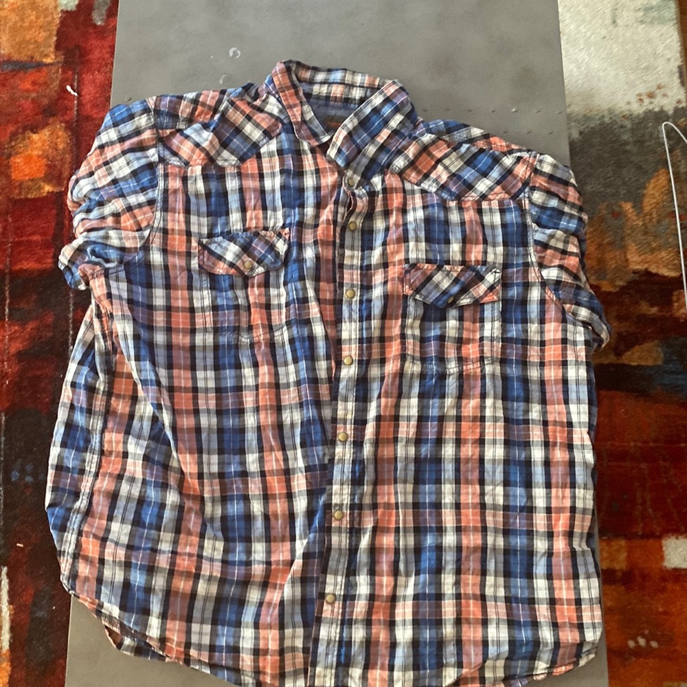 Men’s short sleeve purl snap